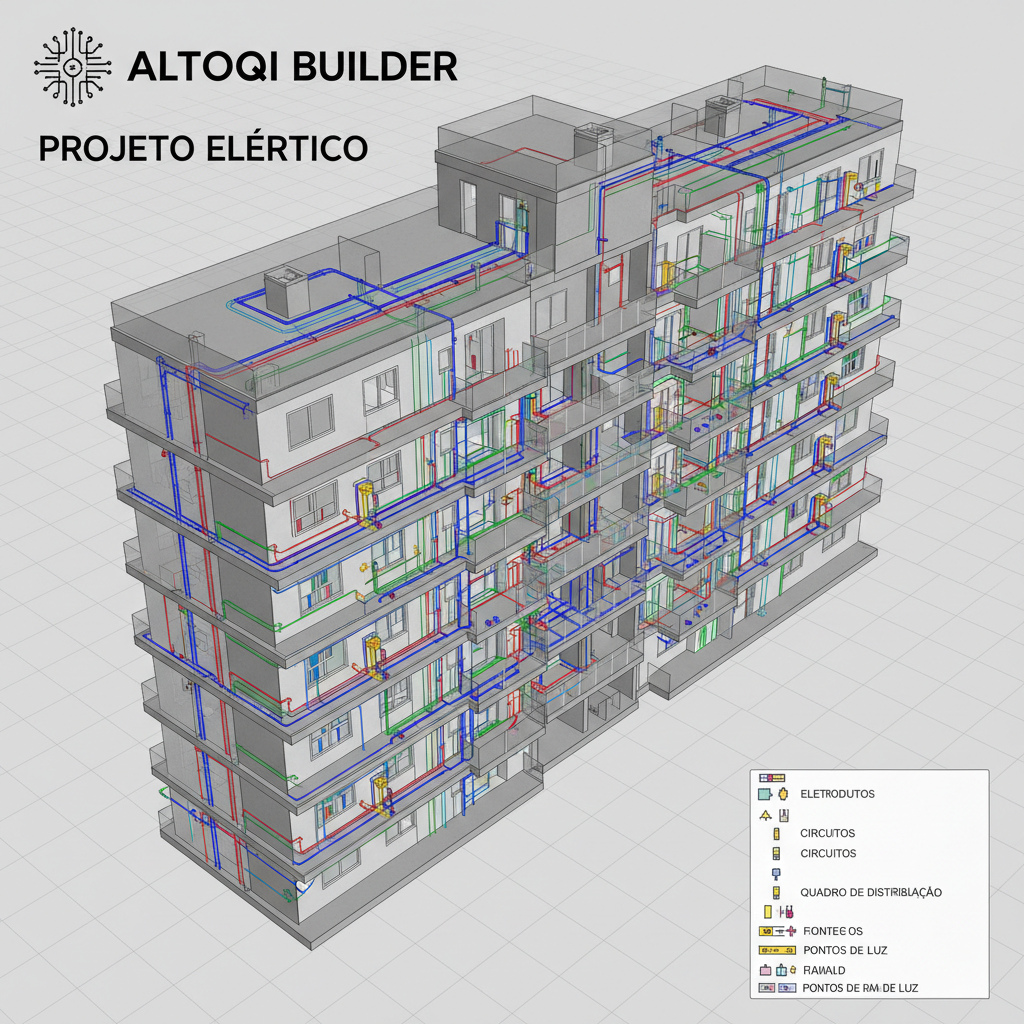 consegue colocar uma imagem de um projeto elétrico de uma predio feito em BIM no altoqi builder